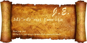 Járányi Emerita névjegykártya